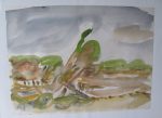Paysage de Loire 03 - aquarelle - 23 x 31 cm